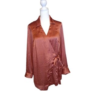 Moulinette Soeurs by Anthropology rust colored blouse size M in mint condition.